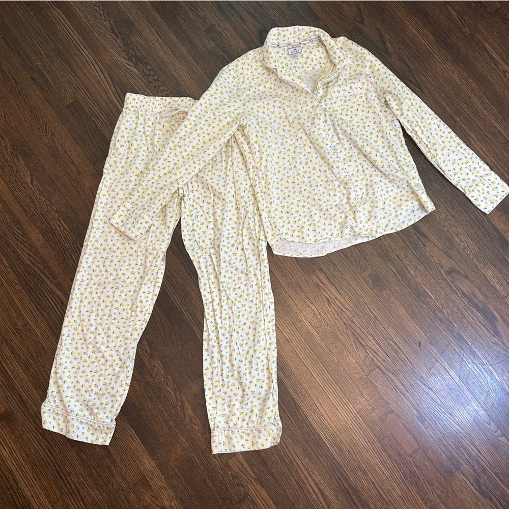 Plume Citron PJ Set- Mini Lemon Print